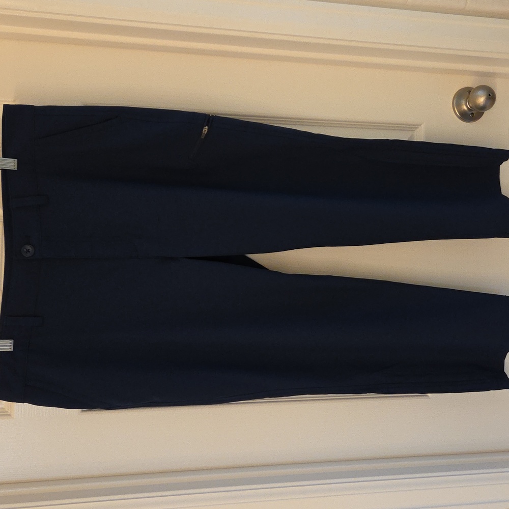 Eddie Bauer Women's Stretch Ripstop Crop Pant Navy Blue Size 12